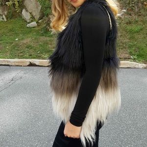 Faux fur vest
